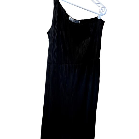 ASOS In The Style x Liberty Plus One-Shoulder Wide-Leg Jumpsuit – Black – US 16 - Picture 3 of 4